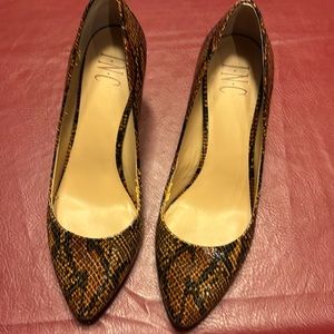 Snakeskin look heels